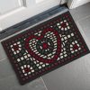 Zerbino da ingresso con mosaico bianco e rosso e cuore centrale