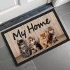 zerbino stampato con immagine di 4 gattini e scritta "My Home"